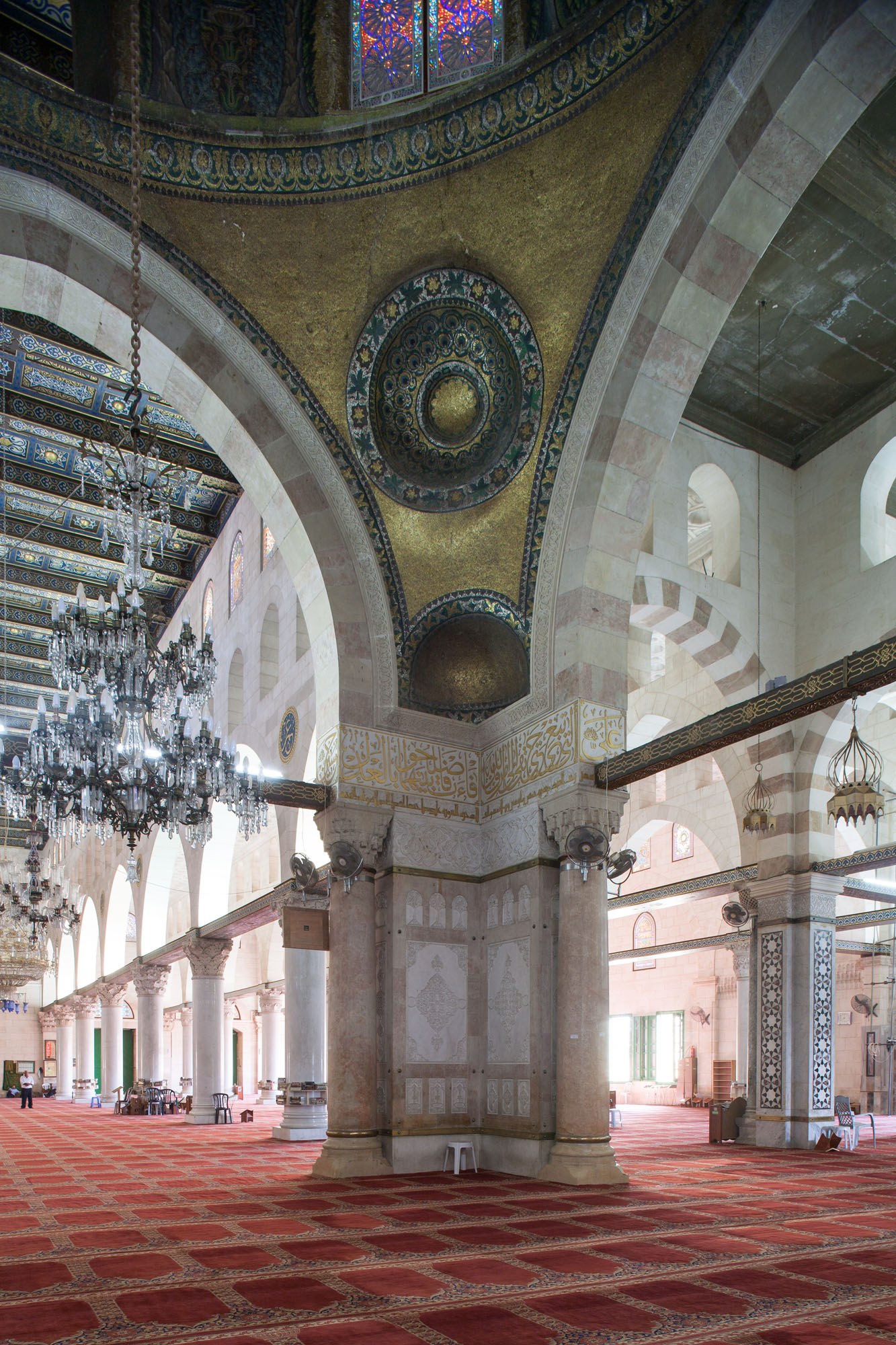 al-Aqsa congregational building. Photographs of and in the Masjid al-Aqsa, Haram al-Sharif, Jerusalem.